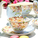 Floral pastel porcelain tea set – dining room afternoon tea cup