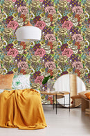 Floral Pattern of Peony Flowers Wallpaper