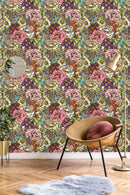 Floral Pattern of Peony Flowers Wallpaper