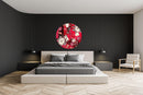 Floral Pattern Printed Mirror Acrylic Circles