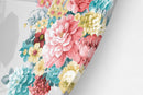 Floral Pattern Printed Transparent Acrylic Circle
