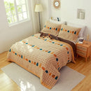 Floral pink and blue cotton gauze towel blanket bedroom throw