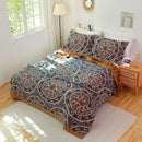 Floral pink and blue cotton gauze towel blanket bedroom throw