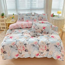 Floral pink & blue rose cotton printed bedding set bedroom comforter