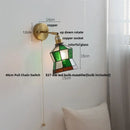 Floral pink & teal decorbites butterfly glass wall light bedroom