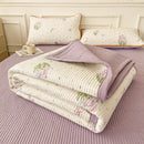 Floral pink & white cartoon small fresh bed sheets bedroom quilt