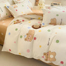 Floral puppy cotton printed bedding set bedroom duvet cover