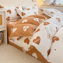 Floral puppy cotton printed bedding set bedroom duvet cover