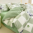 Floral puppy cotton printed bedding set bedroom duvet cover