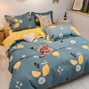 Floral puppy cotton printed bedding set bedroom duvet cover