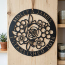Custom Metal Wall Art - Personalized Floral Name Sign