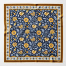 Ibiza - Silk Pocket Square - Navy & Mustard