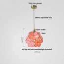 Floral stained glass copper led pendant lamp dining room hanging light