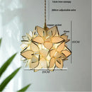 Floral stained glass copper led pendant lamp dining room hanging light