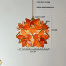 Floral stained glass pendant light dining room glass copper led fixture
