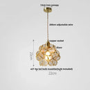 Floral stained glass pendant light dining room glass copper led fixture