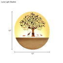 Floral tree acrylic shade wall light bedroom night light