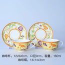 Floral turquoise & gold bone dinnerware set dining room tableware