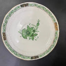 Floral white & green ceramic tea cup set dining room gold trim