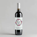 Floral Wreath Wine Label
