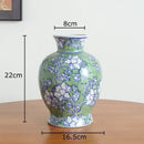 DecorBites™ Blue & White Porcelain Vase Pot for Stylish Room Aesthetic Decor & Flowers