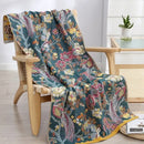 Floral yellow cotton gauze bath towel bathroom quick dry wrap