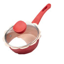 Flower edged pink & light blue baby food pot kitchen cookware set