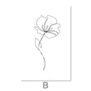 Flower Lines Canvas