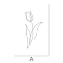 Flower Lines Canvas