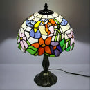 Elegant Flower Tiffany-Style Lamp Glass Tabletop