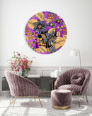 Flowers and Berries Printed Mirror Acrylic Circles