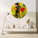 Flowers and Butterflies Printed Mirror Acrylic Circles