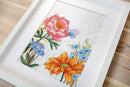 Flowers and Butterfly Counted Cross-Stitch Kit by Luca-S BU4019L