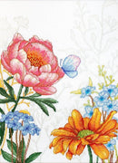 Flowers and Butterfly Counted Cross-Stitch Kit by Luca-S BU4019L
