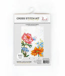 Flowers and Butterfly Counted Cross-Stitch Kit by Luca-S BU4019L