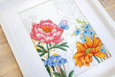 Flowers and Butterfly Counted Cross-Stitch Kit by Luca-S BU4019L