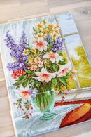 Flowers at the Window BU4015L Counted Cross-Stitch Kit