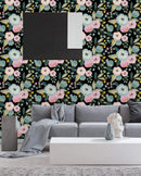 Elegant Flowers on Dark Background Wallpaper Smart