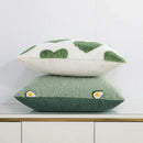 Fluffy comfort pillow cover avocado green & white living room decor