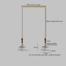 Fluted glass led pendant lamp with brass accents for dining room