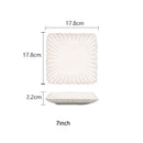 Fluted petal white ceramic dinnerware set dining room gold trim