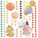 Hot Air Balloons and Planes Set - Fabric Nursery Wall Art Decals