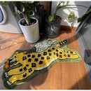 Flying tiger leopard hand tufted olive green rug bedroom decor