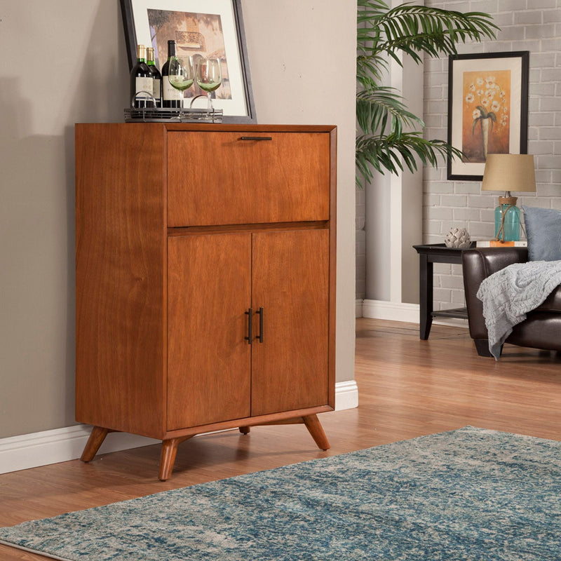 Flynn Large Bar Cabinet, Cherry Acorn