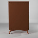 Flynn Large Bar Cabinet, Chestnut/White