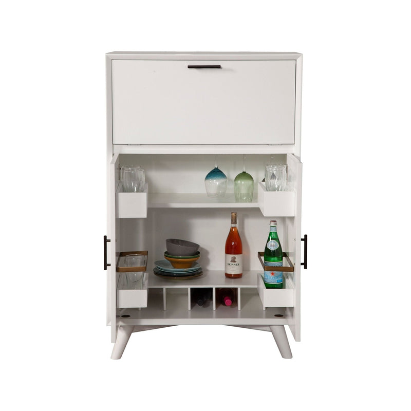 Flynn Large Bar Cabinet, White