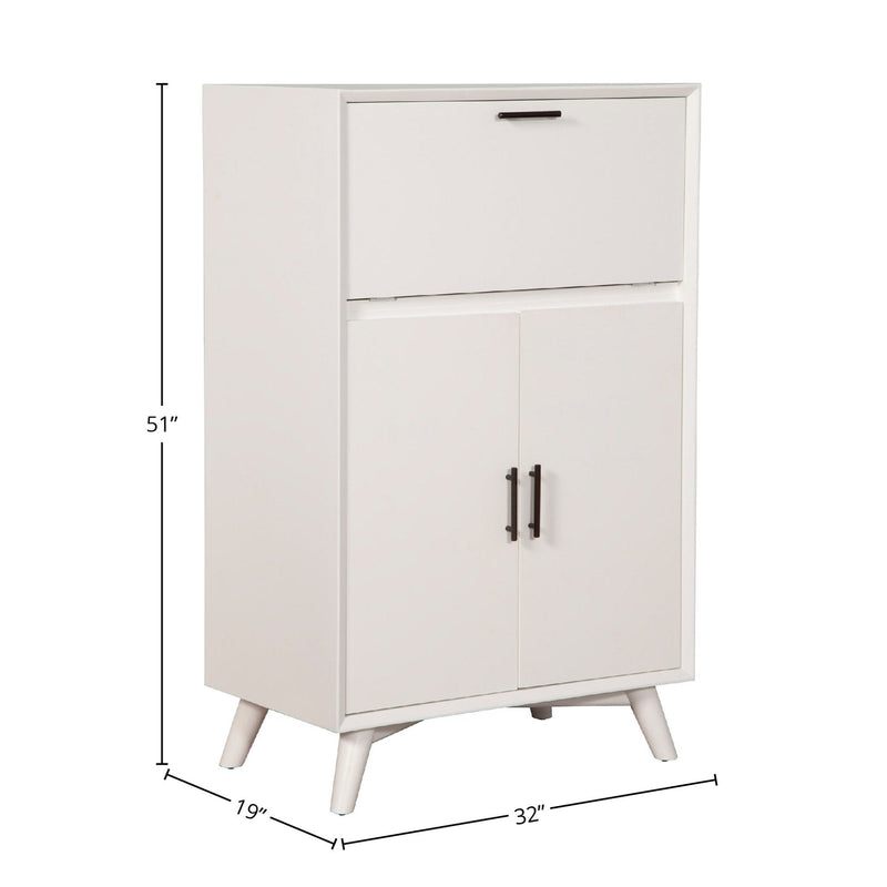 Flynn Large Bar Cabinet, White