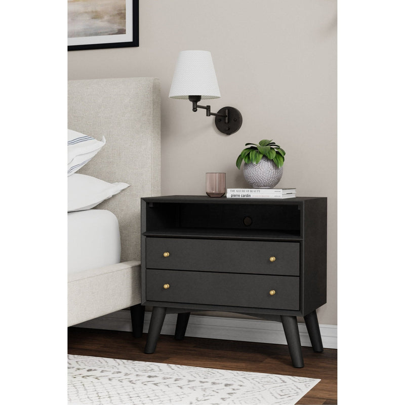 Flynn Large Nightstand, Black