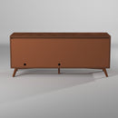 Flynn Large TV Console, Chestnut/White