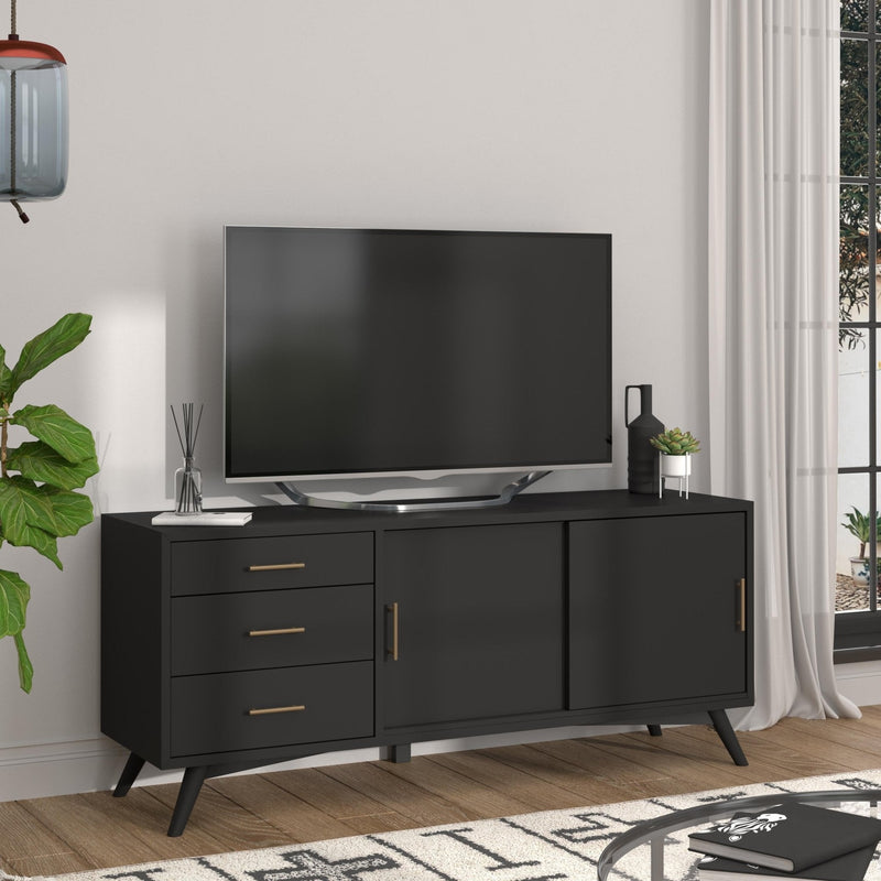 Flynn Large TV Console, Black